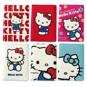 패션 헬로 키티 여권 커버 여권 케이스 여행 필수 애니메이션 여권 지갑 여행 액세서리 ID 카드 소지자