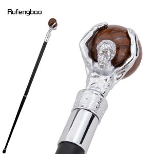 백인 남자 공을 잡아 흰색 워킹 지팡이 패션 장식 워킹 스틱 신사 우아한 코스프레 지팡이 Crosier 93cm