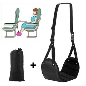 비행기 여행을위한 휴대용 조절 가능한 발판 해먹 긴 비행 버스 기차 사무실 여행 액세서리 다리 받침대 발 슬링