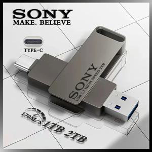 2TB 소니 USB 펜드라이브 고속 타입 C 플래시 드라이브 1TB 메탈 펜드라이브 512GB 256GB 휴대용 메모리 USB 스틱 (샤오미 폰용)