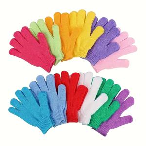 가정용 다섯 손가락 목욕 수건. 나일론 소재는 내구성이 뛰어납니다. 촘촘하고 풍부한 거품. 양쪽 모두 사용하여 쉽게 각질을 제거할 수 있습니다.