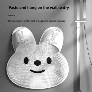 토끼 실리콘 발 스크러버 각질 제거 샤워 마사지 브러쉬 발 스크럽 매트 등 마사지 욕실 미끄럼 방지 욕실 매트 도구