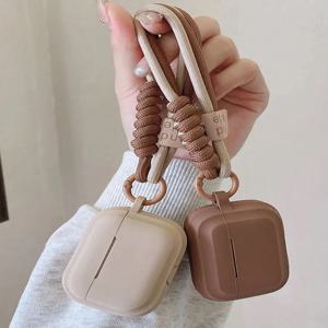 심플한 부드러운 실리콘 스마일 핸드 스트랩 이어폰 케이스 애플 에어팟 4 1 2 프로 3 무선 블루투스 보호 커버