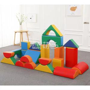 모에트리 다채로운 소프트 유아용 폼 블록 실내 놀이터 조립 블록 빌딩 장난감 아기 놀이공원에서 영감을 얻었습니다
