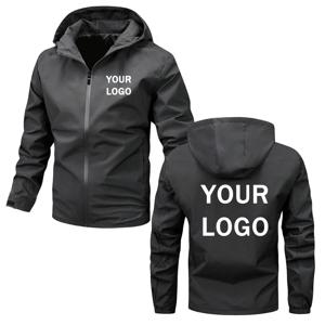 로고, 남성용 봄/가을 재킷, 아웃도어 하이킹 스포츠 재킷 및 후드티, 캐주얼 패션 집업 재킷을 맞춤 제작하세요.