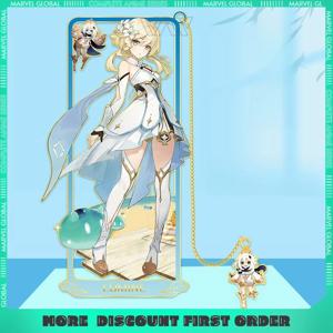 9cm/3.54in Genshin Impact 금속 북마크 애니메이션 게임 주변기기 선물 학생 날 기념품 Furnina 컬렉션 장식