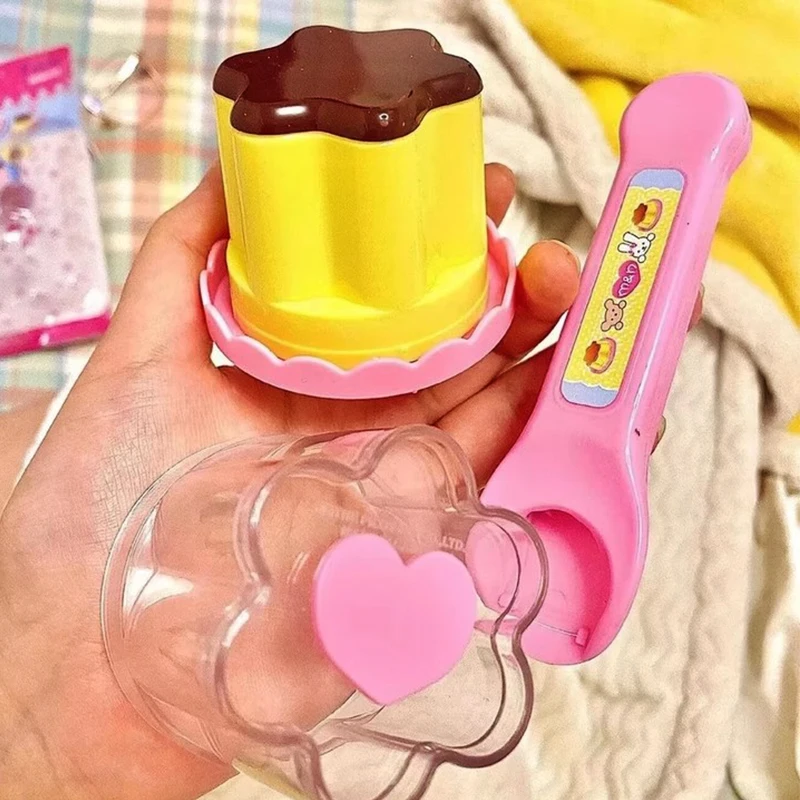 음식 먹이 푸딩 먹이 장난감 역할 놀이 조기 교육 딸기 푸딩 장난감 놀이 집 장난감 데스크탑 장식 장난감