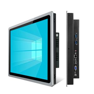 17, 19, 21.5인치 산업용 미니 터치 컴퓨터 올인원 PC, 정전식 터치 스크린 태블릿 패널 PC, 와이파이, COM 포트 포함, 윈도우10 프로용
