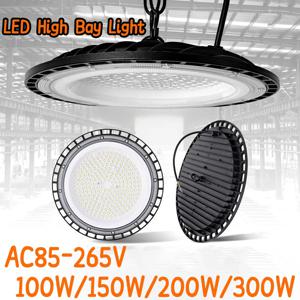 하이 베이 조명 100W/150W/200W/300W UFO LED 슈퍼 밝은 상업용 산업용 램프 시장 창고 차고 산업용 조명