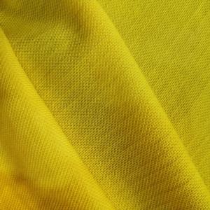 정전기 방지 흡습 속건 작업복 니트 원단 노란색 피케