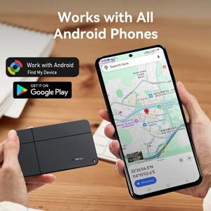 지갑 손실 방지 추적 카드 Android용 Google이 포함된 초박형 GPS 위치 내 Bluetooth 장치 찾기 무선 충전 IP67