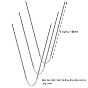3 개/대 원형 뜨개질 바늘 뜨개질 금속 케이블 원형 뜨개질 바늘 세트 아기 소매 양말 액세서리 뜨개질