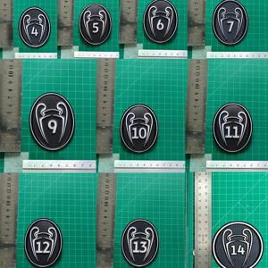 2025 플로킹 프로세스 축구 패치 스포츠 다리미 부착/바느질 배지 (축구 셔츠 장식용) 1-15 패치 최고급