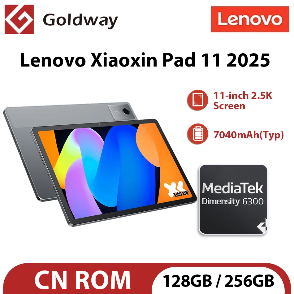 레노버 샤오신 패드 2025 11인치 미디어텍 치수 6300 128GB 256GB 롬 2.5K 디스플레이 돌비 애트모스 7040MAH 배터리 안드로이드 태블릿 PC