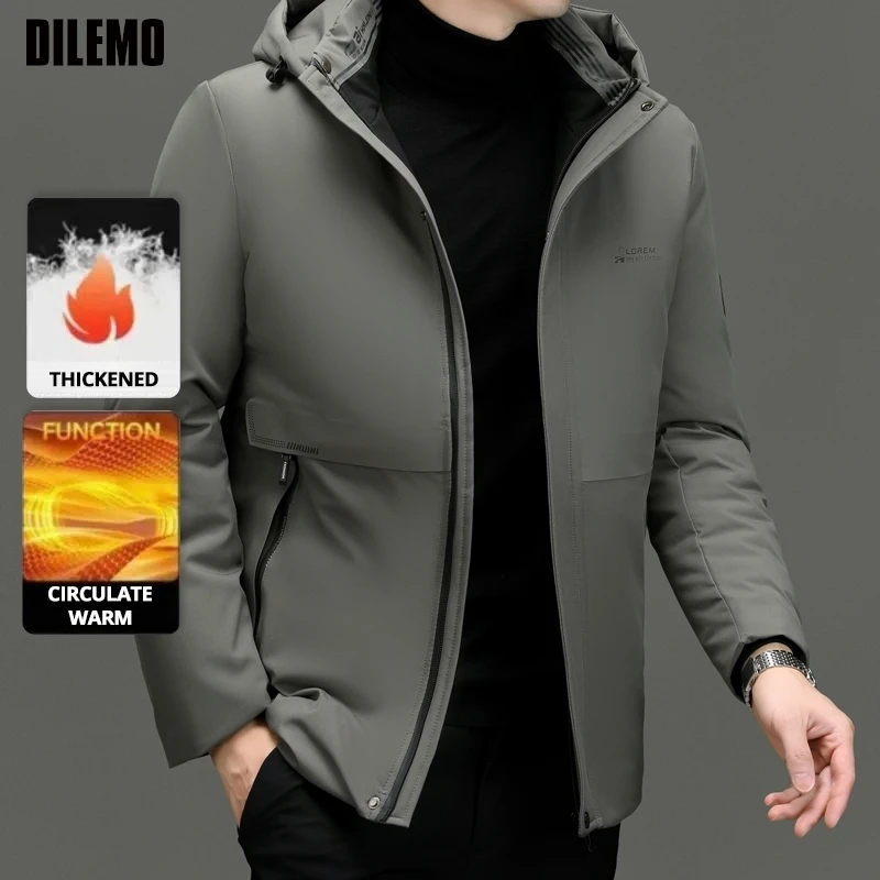 최고급 두꺼운 패션 캐주얼 따뜻한 아우터웨어 디자이너 후드 겨울 파카 코트 남성용 최신 재킷 윈드브레이커 남성 의류