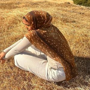 1개 수채화 프린트 히잡 여성 보헤미안 소프트 이슬람 라마단 무슬림 히잡 푸라르 여성 숄 랩 스카프 헤드스카프