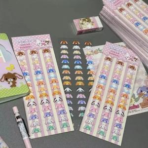 새로운 산리오 슈가버니즈 크리스탈 젤리 3D 스티커 소녀 DIY 다이어리 장식 라벨 스티커 창의적인 휴대폰 케이스 장식