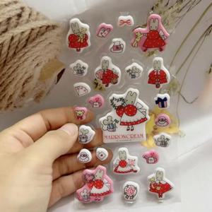 귀여운 산리오 마론크림 스티커 창의적인 만화 소녀 편리한 스티커 핸드 어카운트 재료 DIY 스티커 장식 선물