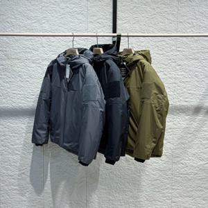 가볍고 통기성 좋은 남성용 아웃도어 코튼 재킷 후드 방풍 방수 보온 가을 겨울 코트