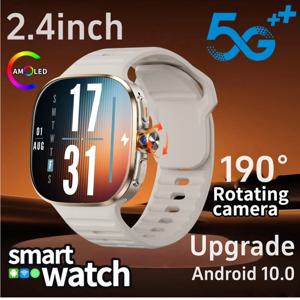 M99 스마트워치 5G, 2.4인치 아몰레드 스크린, 900W 회전 카메라, WIFI, GPS 위치, 나침반, NFC, 블루투스 스마트워치 (남녀공용)