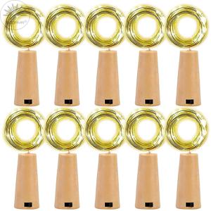 10 개 와인 병 요정 조명 코르크 LED 문자열 조명 배터리 요정 조명 갈 랜드 크리스마스 파티 웨딩 장식