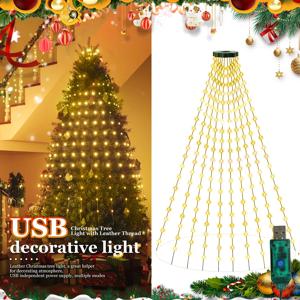 USB LED 스트링 라이트 방수 크리스마스 트리 요정 조명 8가지 조명 모드 실내 정원 웨딩 할로윈 장식용