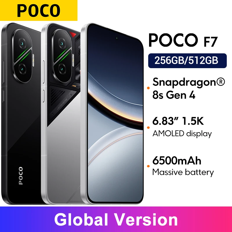【브랜드+】POCO F7 5G 스냅드래곤 ® 8세대 4 NFC 6500mAh 배터리 6.83인치 1.5K AMOLED 50MP 카메라 OIS 90W 하이프차지 스마트폰