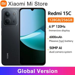 샤오미 레드미 15C 글로벌 버전 스마트폰 50MP 메인 카메라 120Hz 6.9인치 도트 드롭 디스플레이 33W 충전 미디어텍 헬리오 G81-울트라