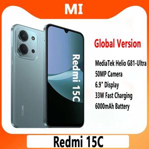샤오미 레드미 15C 글로벌 버전 스마트폰 50MP 메인 카메라 120Hz 6.9인치 도트 드롭 디스플레이 33W 충전 미디어텍 헬리오 G81-울트라