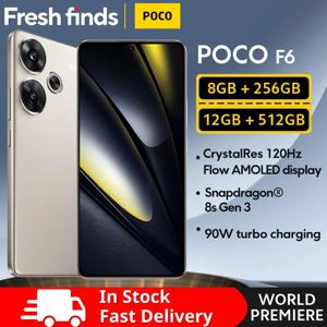 POCO F6 스마트폰 글로벌 버전 스냅드래곤 ® 8세대 3 90W 터보 충전 5000mAh 배터리