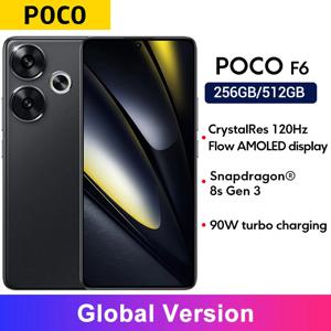 POCO F6 스마트폰 글로벌 버전 스냅드래곤 ® 8세대 3 90W 터보 충전 5000mAh 배터리