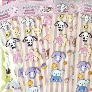 Sanrio Bonbonribbin 스티커 Kawaii 만화 귀여운 Sugarbunnies 핸드 계정 3D 크리스탈 스티커 소녀의 생일 선물 장식