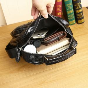 가죽 악어 무늬 남성용 싱글 숄더 크로스백 아웃도어 캐주얼 백팩 패셔너블 남성용 핸드백 레저 여행 가방