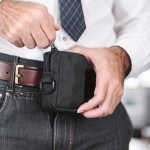 남성용 전술 허리 지갑, 벨트용 몰리 EDC 파우치, 방수 지퍼 카드 홀더 및 동전 지갑 (야외용)