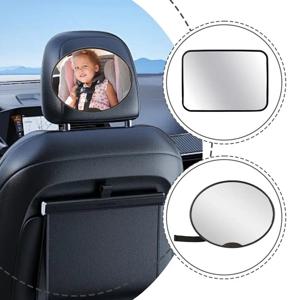 자동차 아기 거울 뒷좌석 아기 보기 거울 눈부심 방지 표면 자동차 아기 후방 거울 부모 운전 안전용
