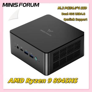 UM880 PRO AMD Ryzen 9 8945HS 미니 PC 듀얼 DDR5 5600MHz M.2 PCIE4.0*2 SSD 2*2.5G RJ45 OCulink 데스크탑 게이밍 PC
