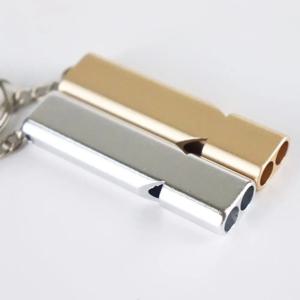 알루미늄 합금 호루라기 이중 주파수 생존 호루라기 이중 튜브 야외 생존 비상 호루라기 장비 도구