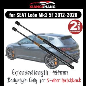 좌석 레온 Mk3 5F 2012-2020 용 리어 테일 게이트 댐퍼 2 개, 스프링 트렁크 부트 가스 충전 스트럿 리프트 지원 해치백