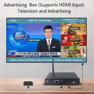 광고 디지털 간판 미디어 플레이어 안드로이드 TV 박스, 와이파이 또는 LAN 지원, 옥타코어 CPU 1G + 16G, 무료 원격 제어 소프트웨어