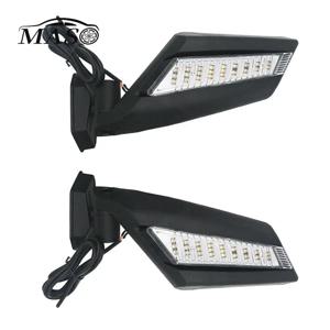 Bombardier Can-Am Maverick X3 Turbo(R) 2017-2020 용 LED 방향 지시등이있는 2pcs UTV 백미러