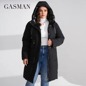 GASMAN 2023 여성용 겨울 재킷, 다운 파카, 따뜻한 외투, 여성용 블랙 패치워크, 두꺼운 재킷, 패션 브랜드, 신상, 020