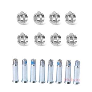 8 Pcs 롤러 스케이트 나사 36mm 휠 샤프트 손톱 볼트 베어링 스페이서 인라인 스케이트 액세서리 휠 부품 부싱