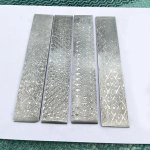 다마스커스 스틸 DIY 나이프 제작 재료 VG10 샌드위치 스틸 나이프 블레이드 블랭크 열처리, 200x30x3mm, 1 개