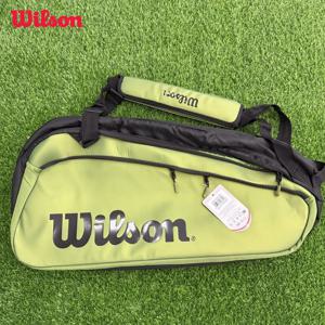 윌슨 블레이드 슈퍼 투어 V8 대형 공간 테니스 가방, 전문 장비 라켓 가방, 녹색, WR8016701001, 9 팩