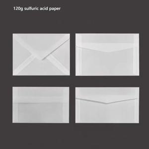 초대장 엽서 용 50pcs 봉투 유럽 Giftbox 메시지 카드 반투명 봉투 결혼식 황산 종이 보관