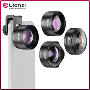 Ulanzi 범용 모바일 렌즈 75mm 매크로/8mm Fisheye/16mm 광각/60mm 망원 전화 렌즈 사진 비디오 촬영