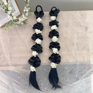 여성용 재스민 랜턴 브레이드 가발, 레트로 버블 브레이드, 포니테일 가발, 새로운 중국 스타일, 세트당 1 개