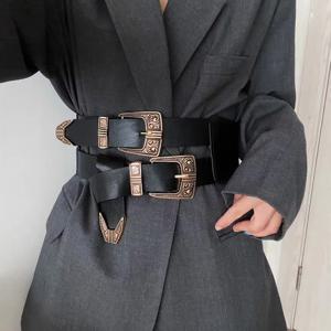 여성용 허리 고스 탄성 코르셋 벨트, 빈티지 스트레치 커머번즈, 디자이너 블랙 펑크 와이드 벨트, 하이 퀄리티 럭셔리