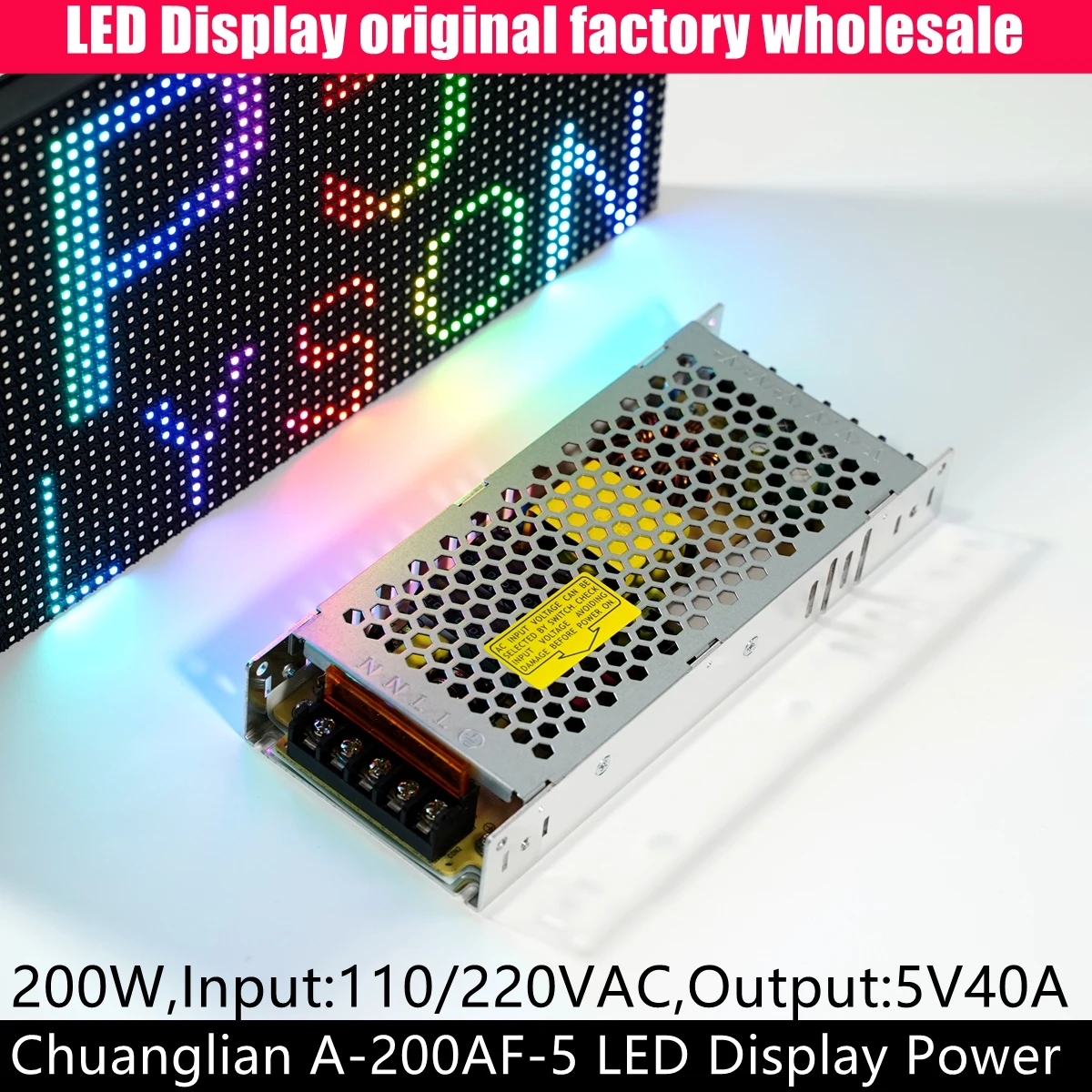광고 LED 비디오 월용 Chuanglian A-200AF-5 슬림 5V40A 200W 전원 공급 장치
