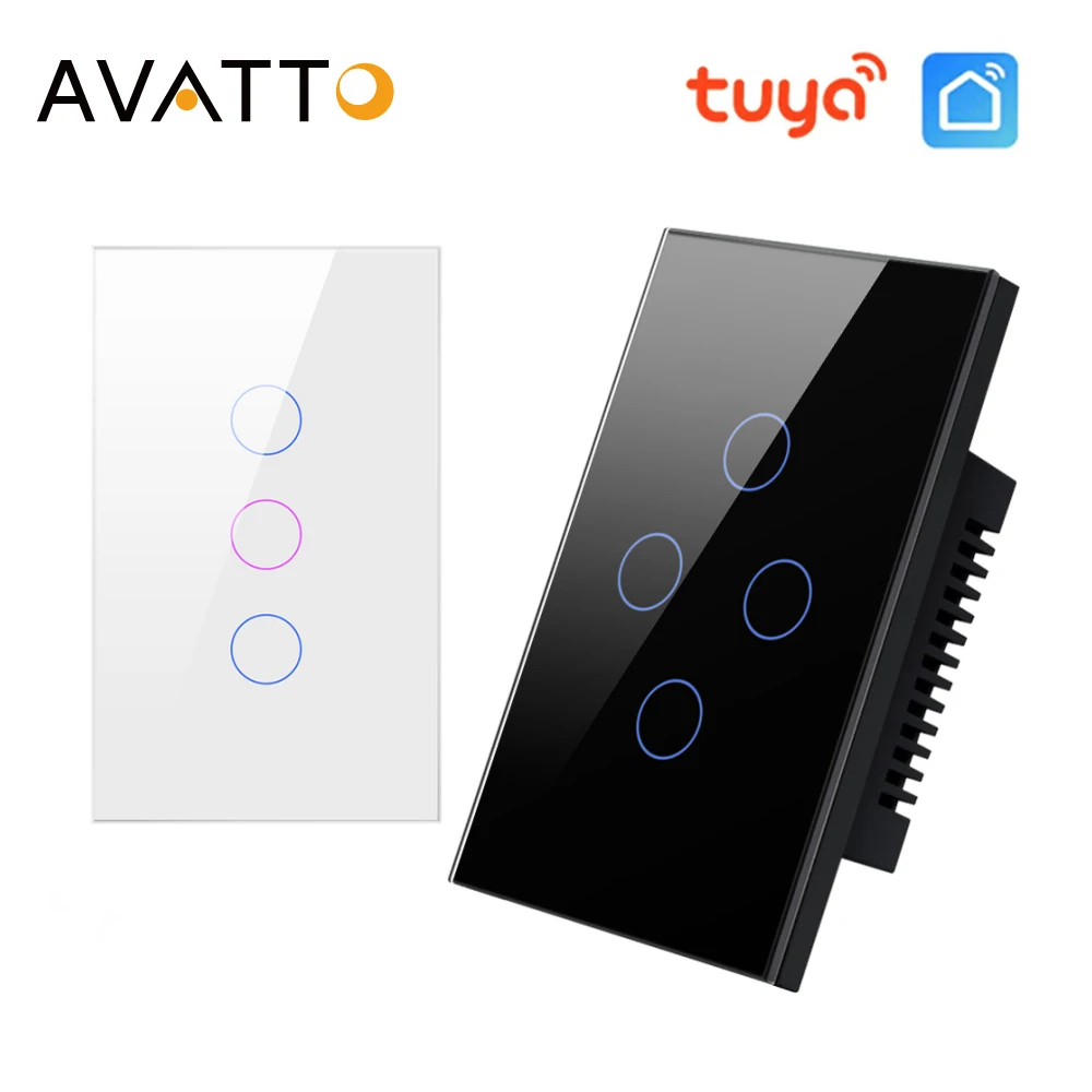 AVATTO ZigBee 벽 터치 스마트 라이트 스위치 Smart Life/Tuya APP 원격 제어는 Alexa Google 홈과 함께 작동합니다.